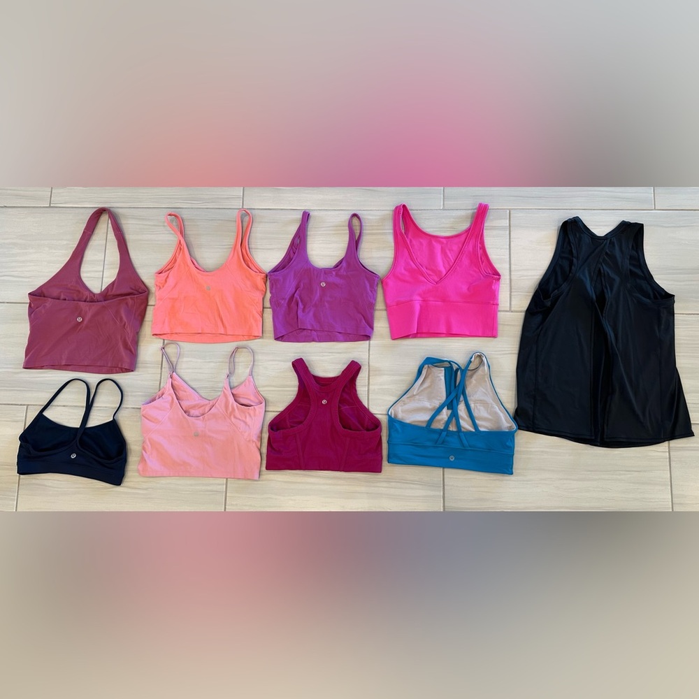 Lululemon Size 6 Top Bundle - pre-loved condition - 9 tops - Picture 2 of 12
